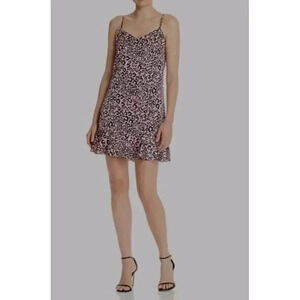 Aqua(brand) Pink  Leopard Print Mini Dress Size Medium